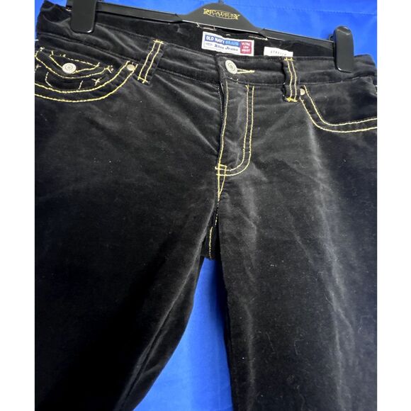 Old Navy Womens Black Ultra Low Rise Stretch Jeans Flare Wide Leg Warm Thick Y2K - Picture 3 of 8